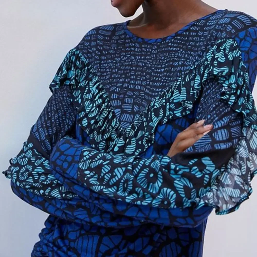 Anthropologie Bl-nk London Ameera Ruffled Top - S - NWT